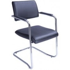 Cadeira de Aproximação com Braços Base Cromada