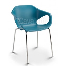 Cadeira Cavaletti Stay Fixa 4 pés Azul Agibank
